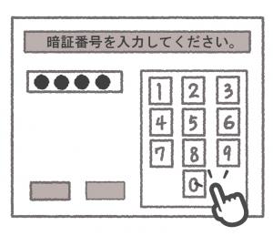 利用者証明用電子証明書 の暗証番号（4桁）を入力