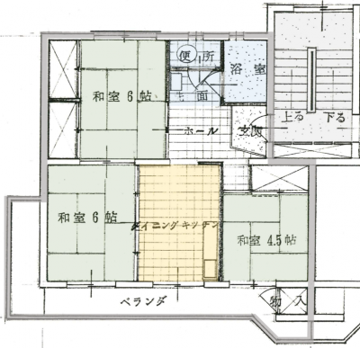 兼谷平市営住宅52-102号 52-306号 52-402号間取り