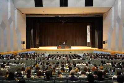 郡山開成学園で高松市長が講演