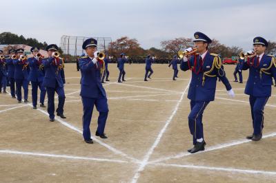 本宮支部伝統のラッパ隊ドリル演奏