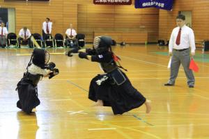 剣道大会の試合の様子